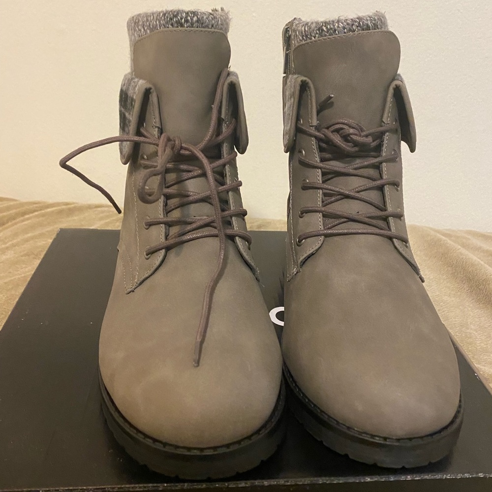 Torrid Grey DTL Combat boots